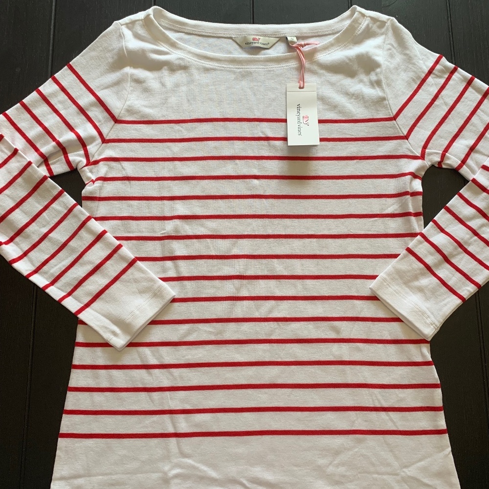 NEW Vineyard Vines Boatneck Striped Shirt
